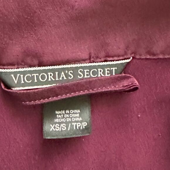 Victoria Secret Royal Purple Lace Satin Mini Sexy Flowy Robe - Picture 8 of 8